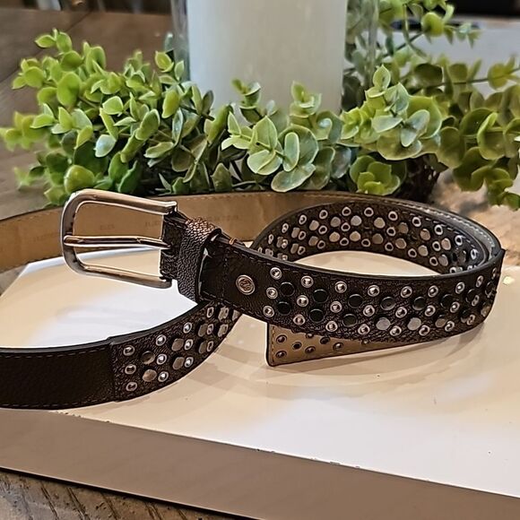 Brown studded belt size M - Picture 2 of 8